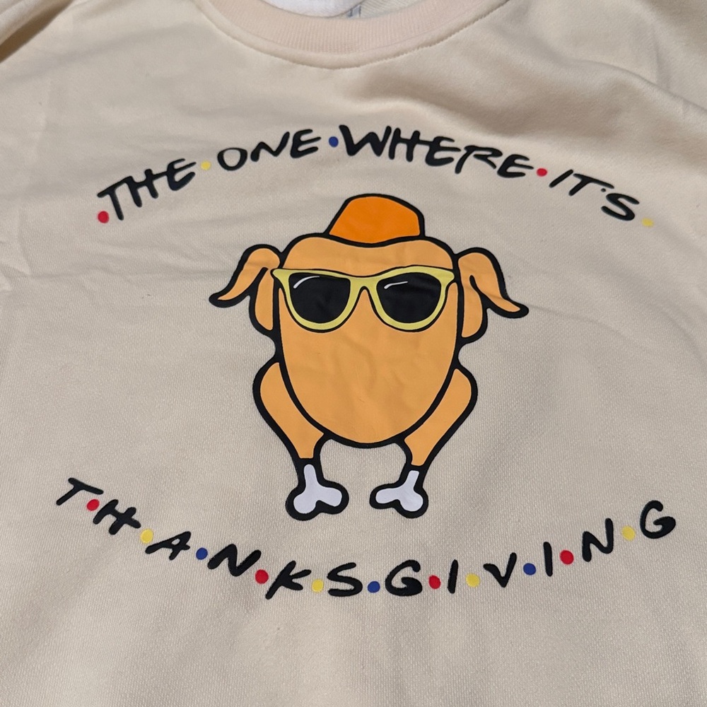 FRIENDS Thanksgiving Sweatshirt (L) - NWOT - Picture 2 of 10